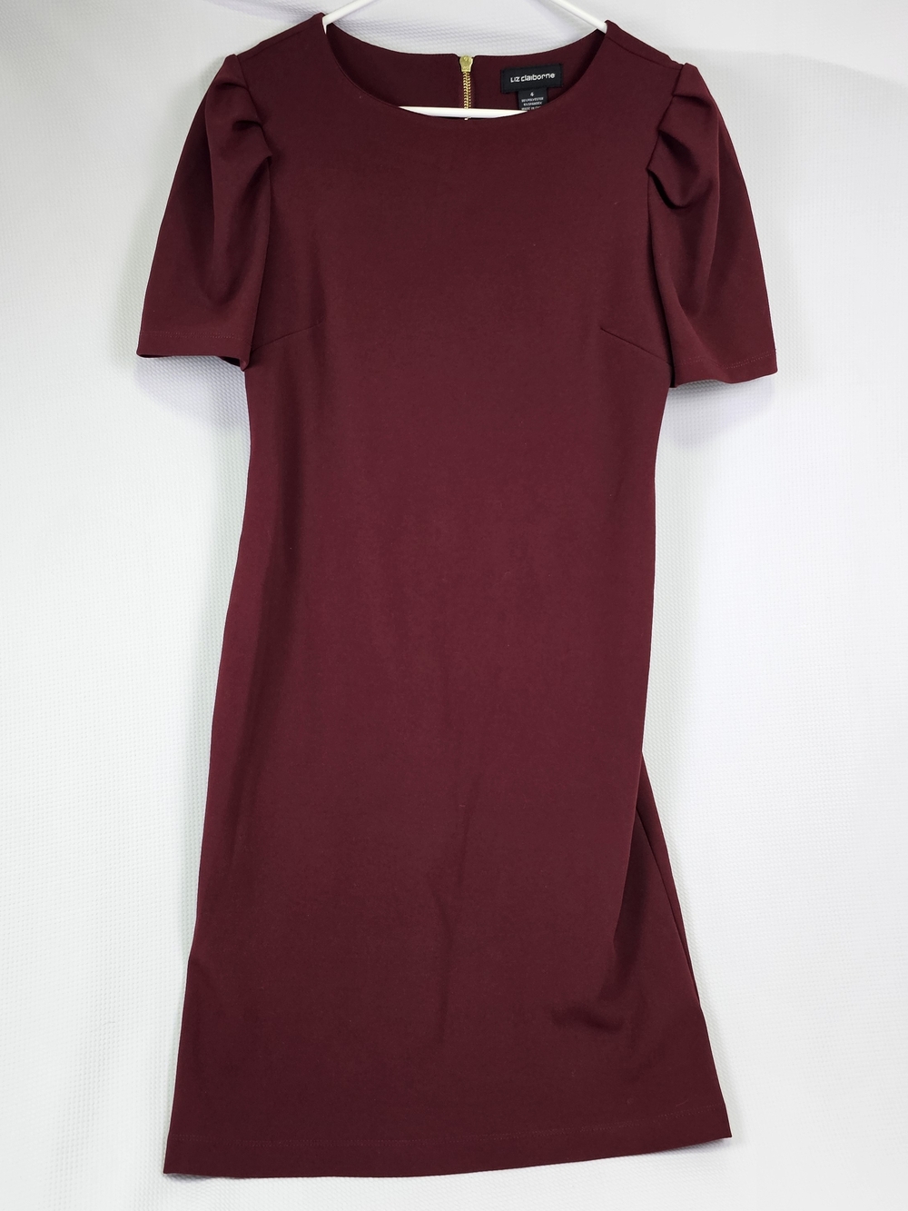 Liz Claiborne Women's Burgundy Sheath Dress